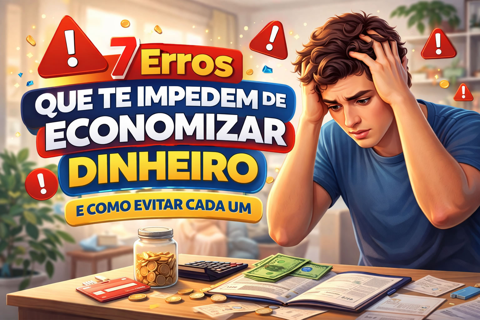 7 Erros Que Te Impedem de Economizar Dinheiro (e Como Corrigir Hoje)