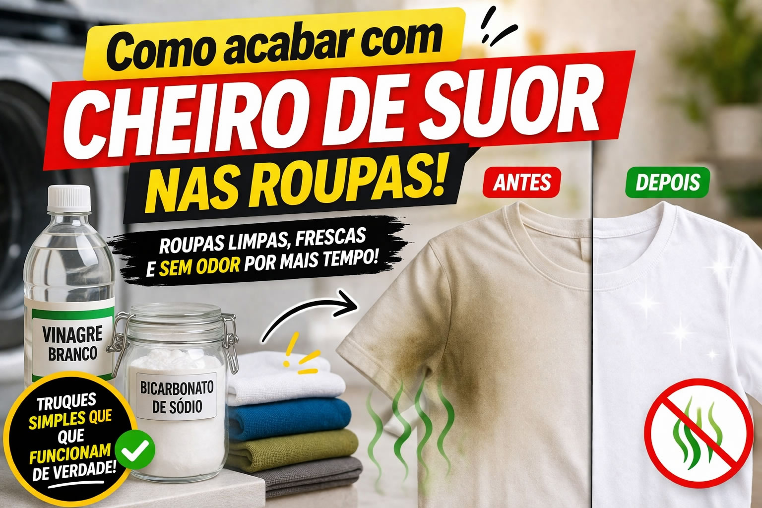 Como acabar com cheiro de suor nas roupas