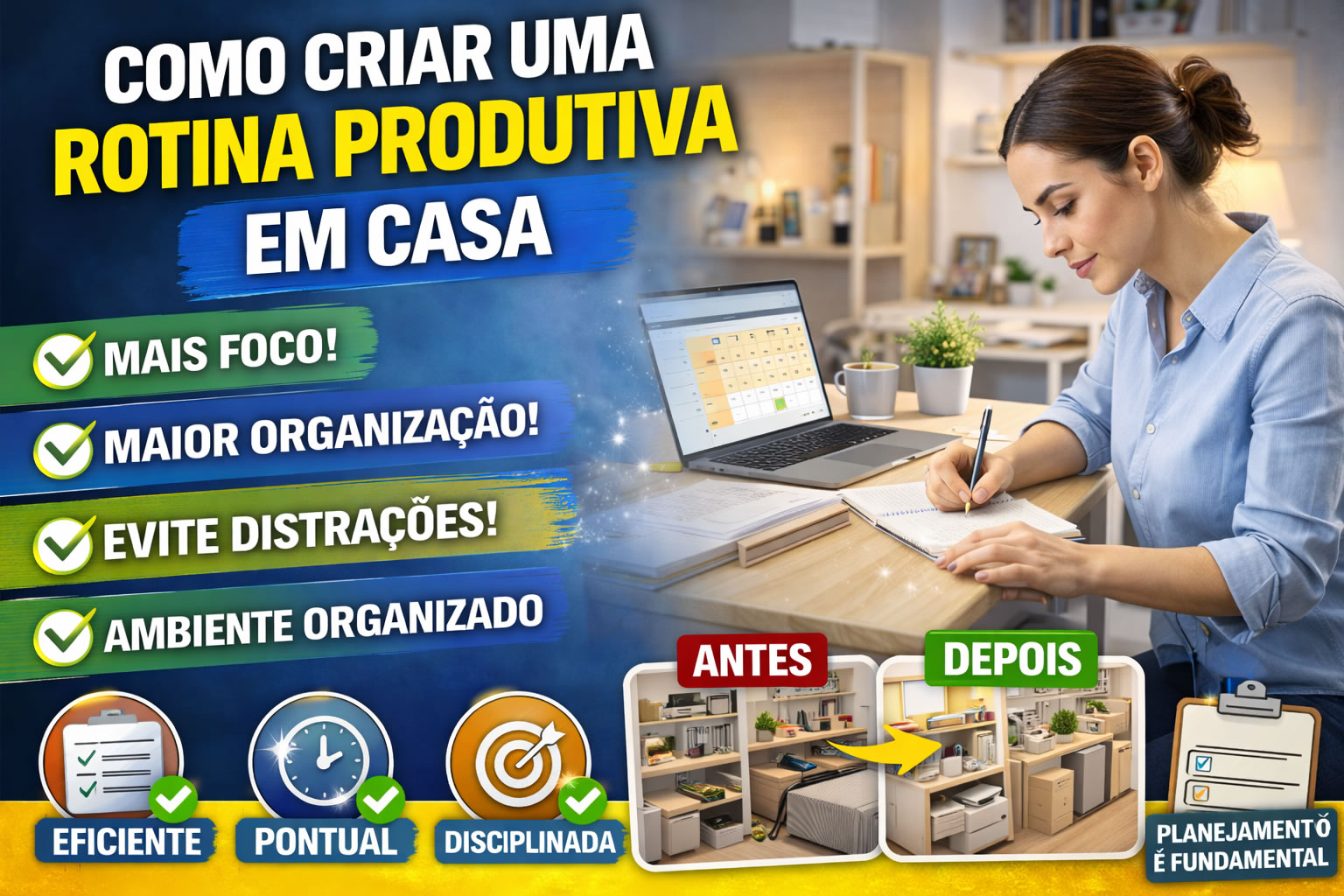 Como Criar uma Rotina Produtiva em Casa