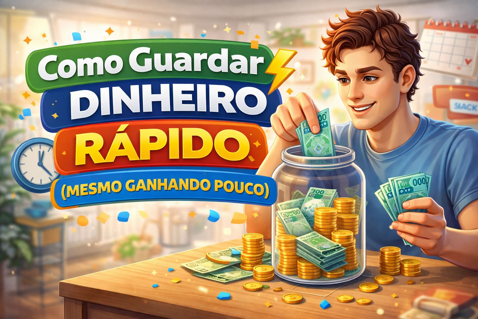 Como Guardar Dinheiro Rápido Mesmo Ganhando Pouco (Guia Prático e Realista)