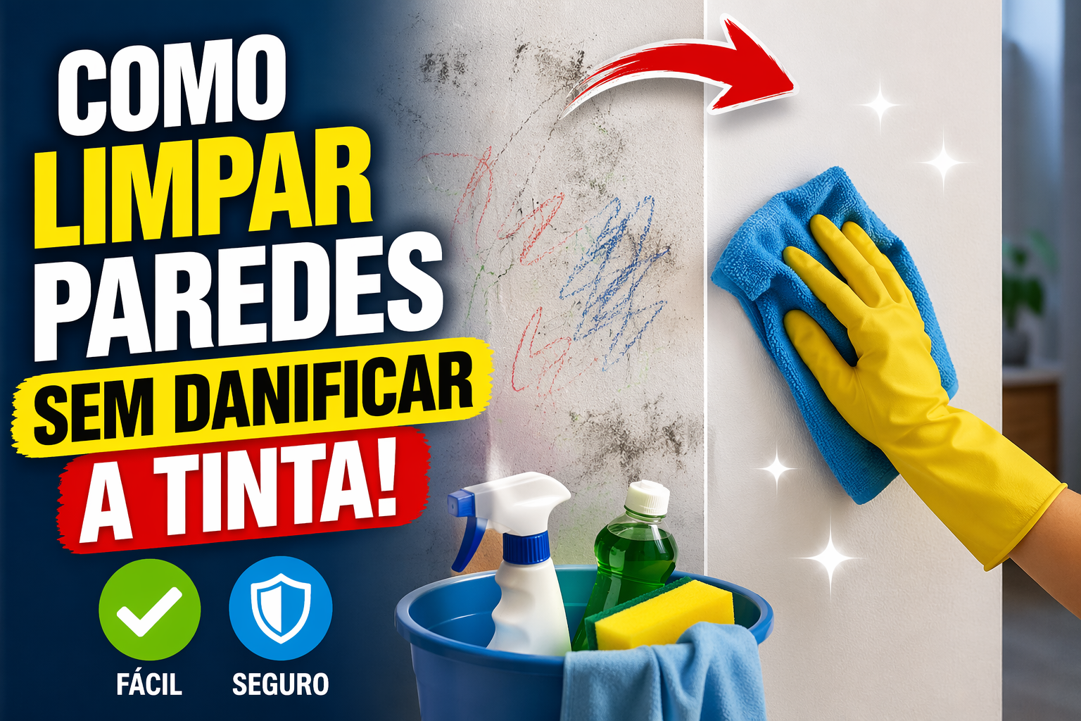 Como limpar paredes sem danificar a tinta