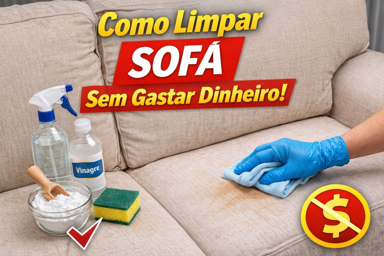 Como limpar sofá sem gastar dinheiro