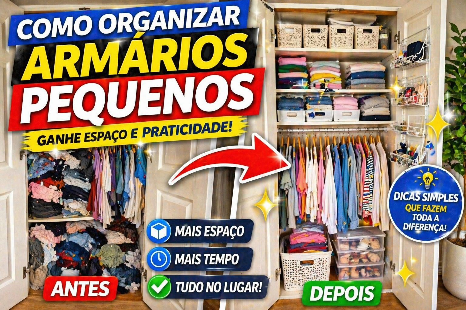 Como organizar armários pequenos