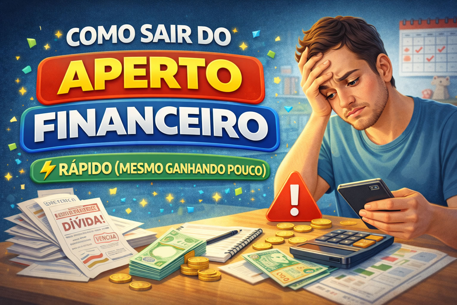 Como Sair do Aperto Financeiro Rápido Mesmo Ganhando Pouco (Guia Completo e Realista)