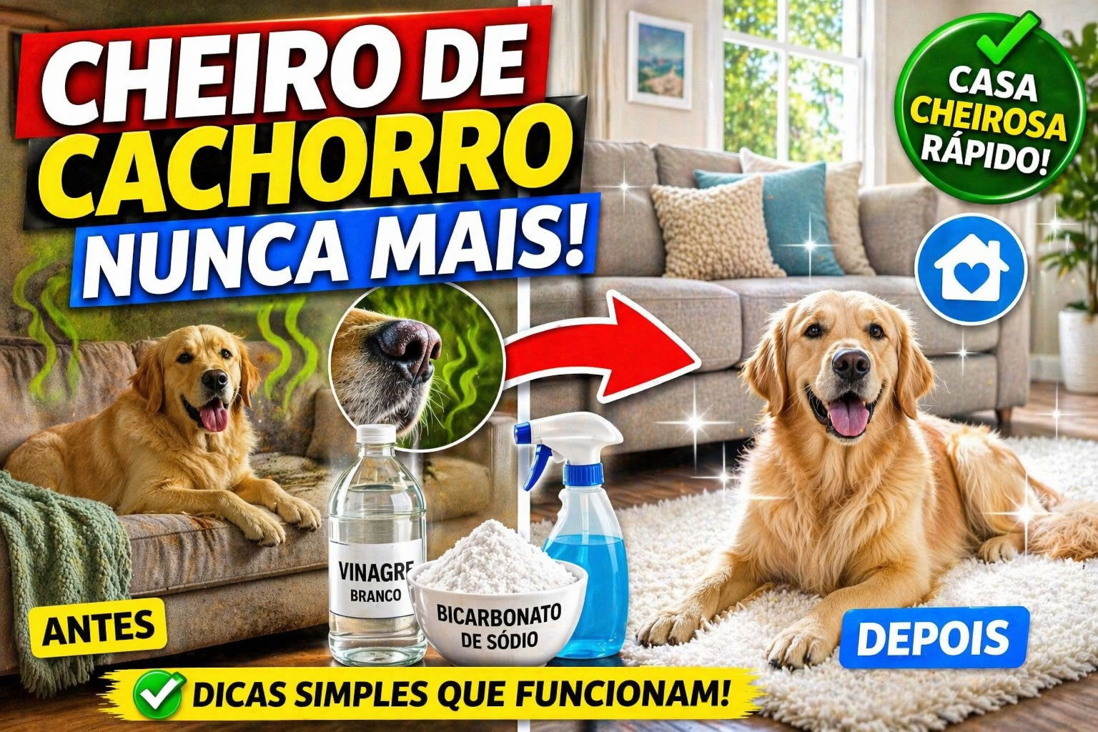Como tirar cheiro de cachorro da casa
