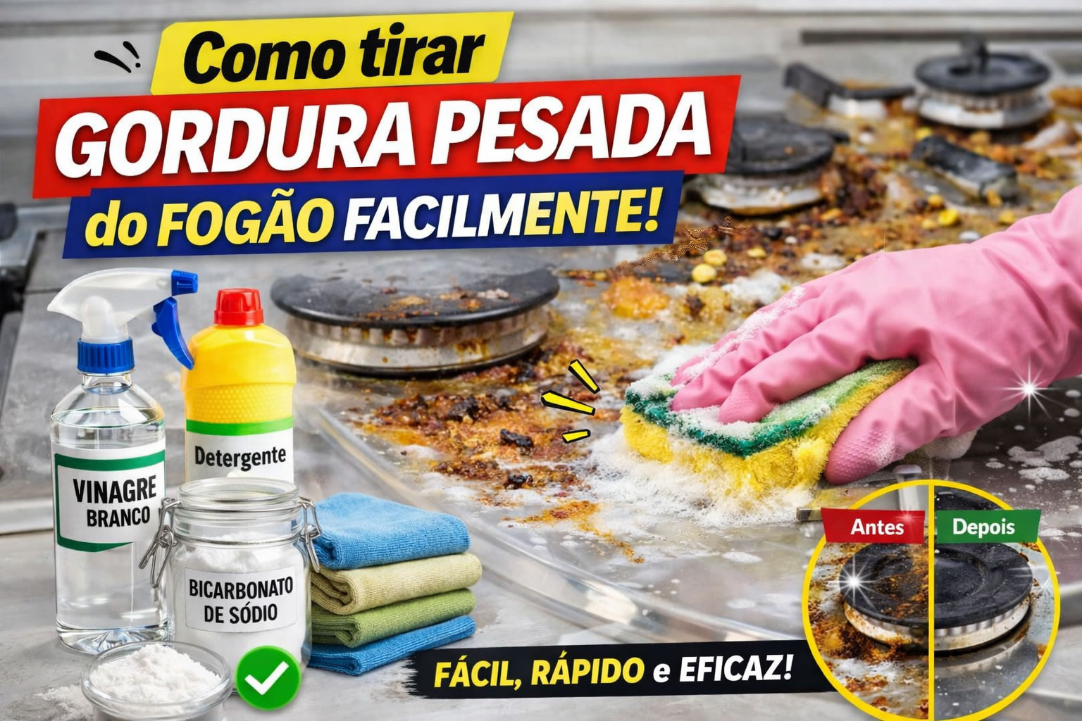 Como tirar gordura pesada do fogão facilmente