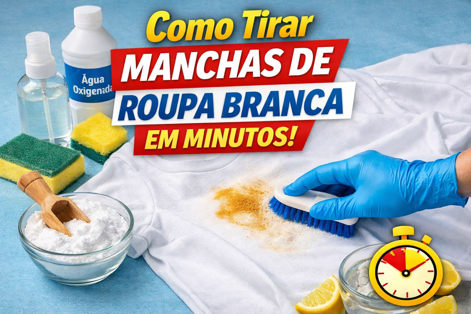 Como tirar manchas de roupa branca