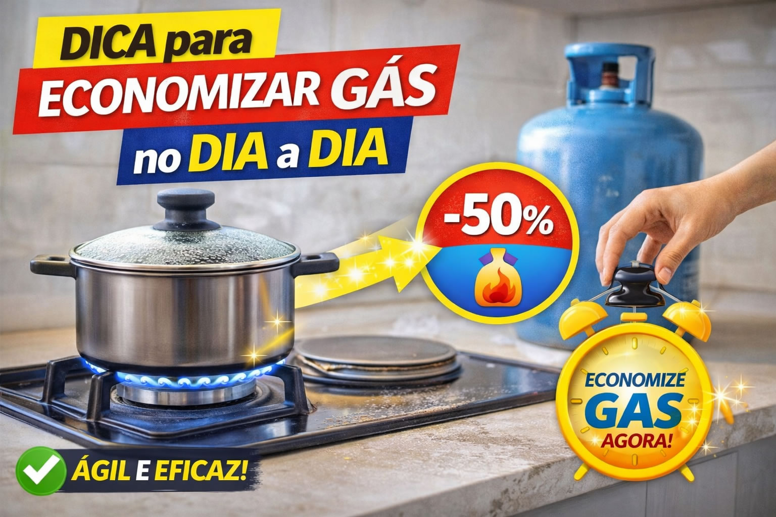 Dica para economizar gás no dia a dia