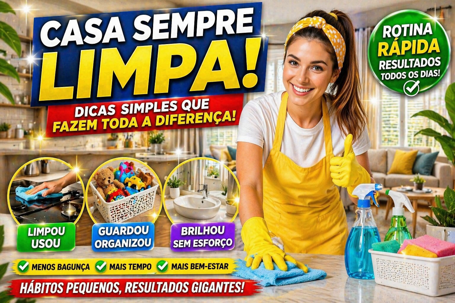 Dicas para manter a casa sempre limpa